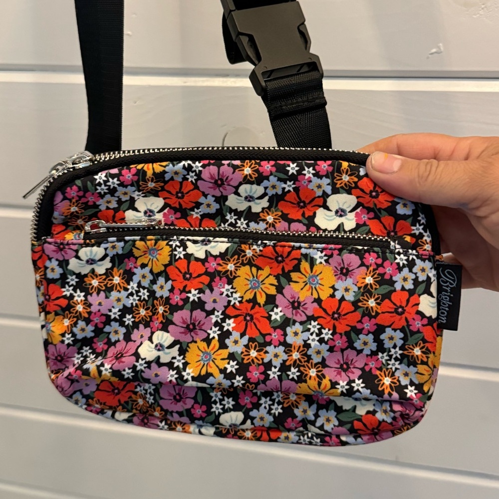 Brighton painted poppies waist belt bag